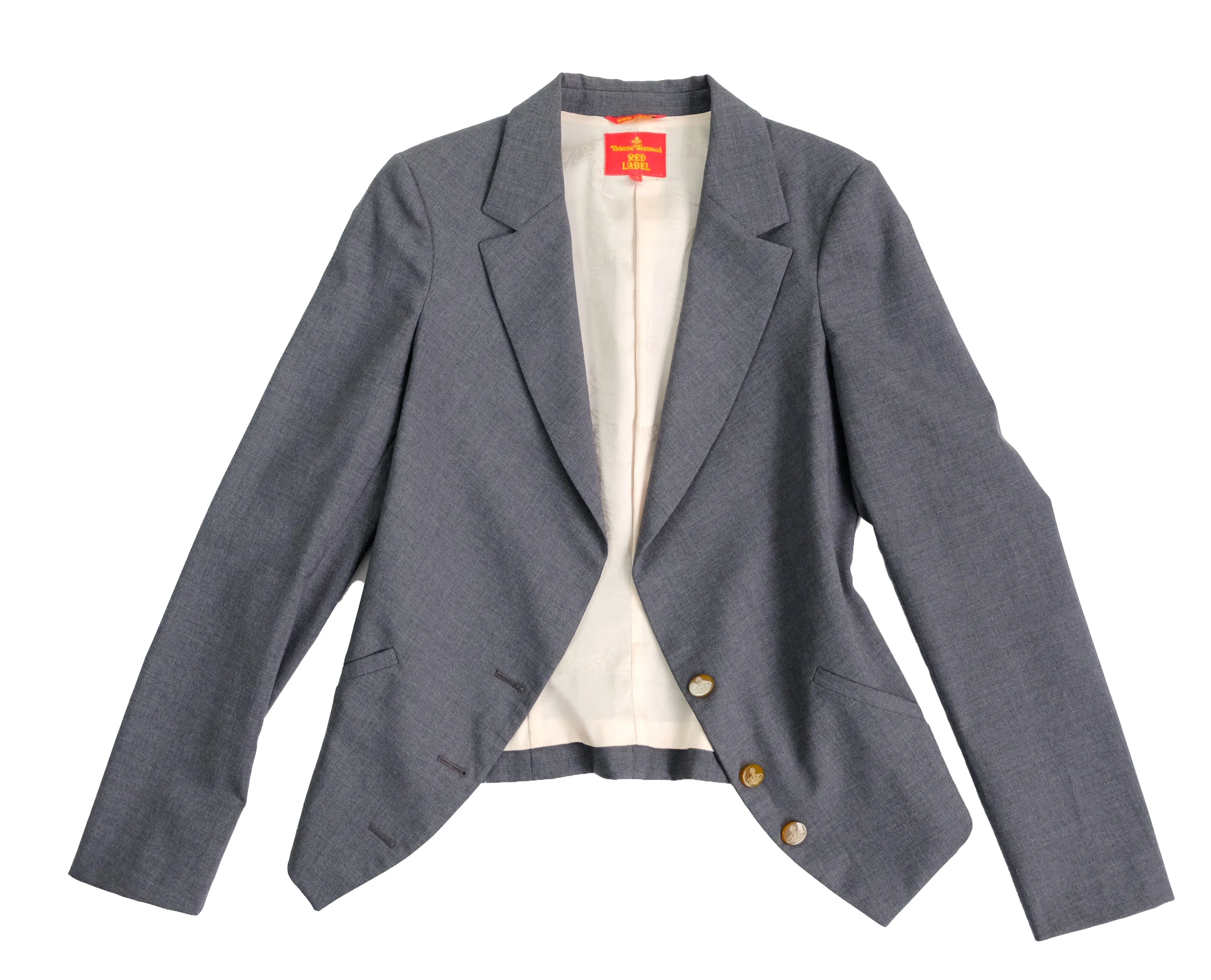 Vivienne Westwood Tailored Skirt Suit in Grey Wool, UK12