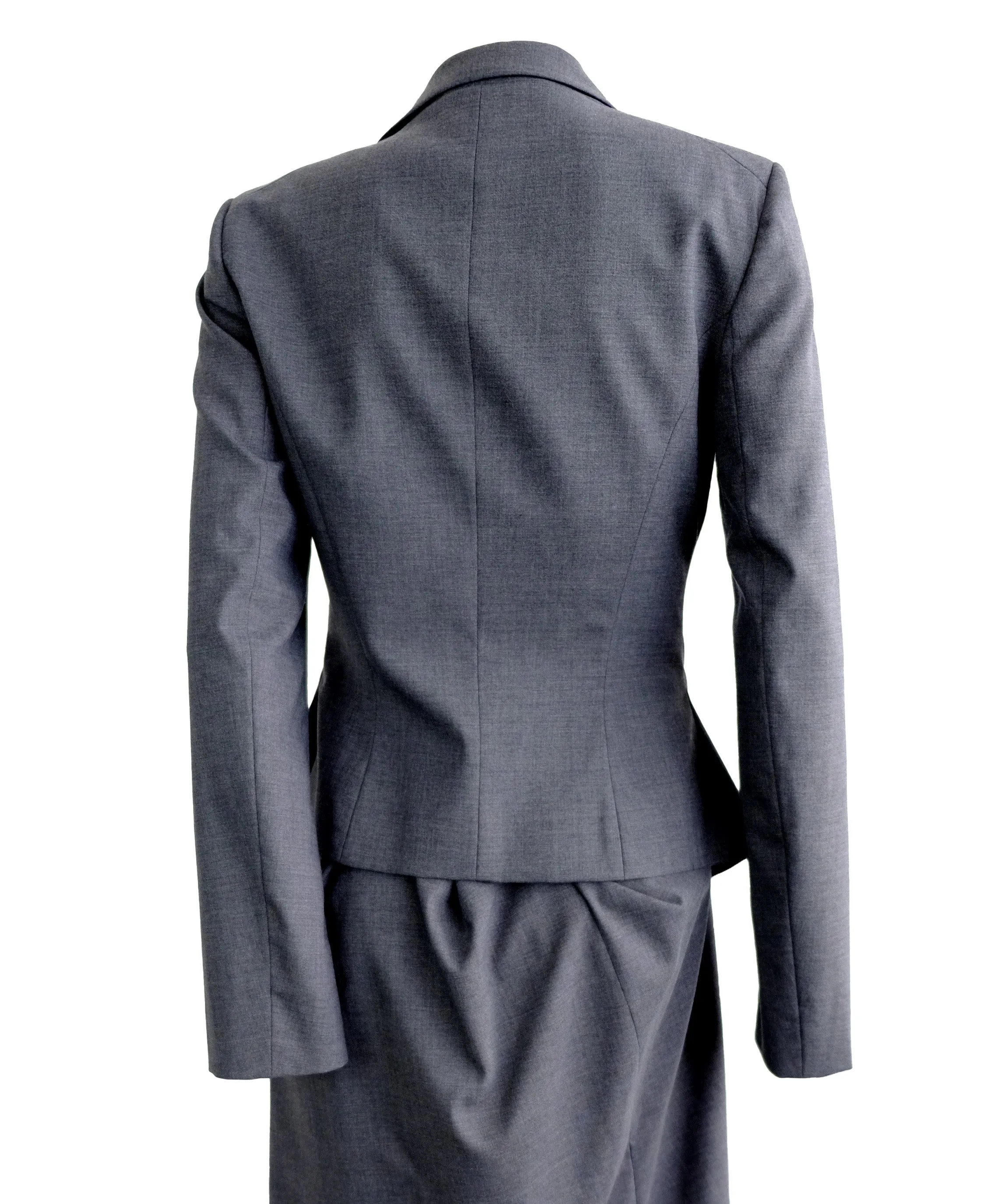 Vivienne Westwood Tailored Skirt Suit in Grey Wool, UK12