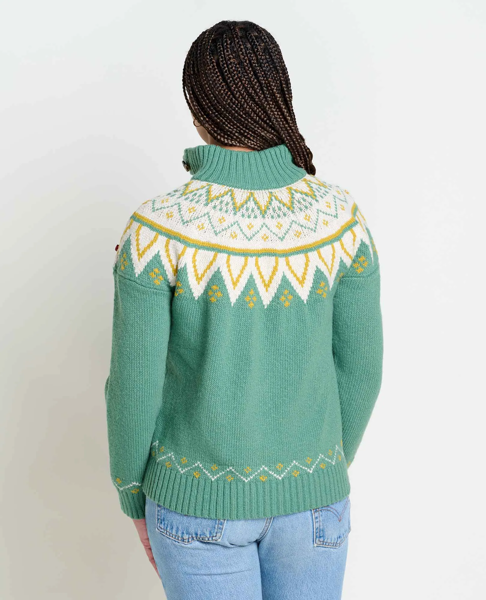 Women's Moss Point Henley Sweater - Ivy Fair Isle