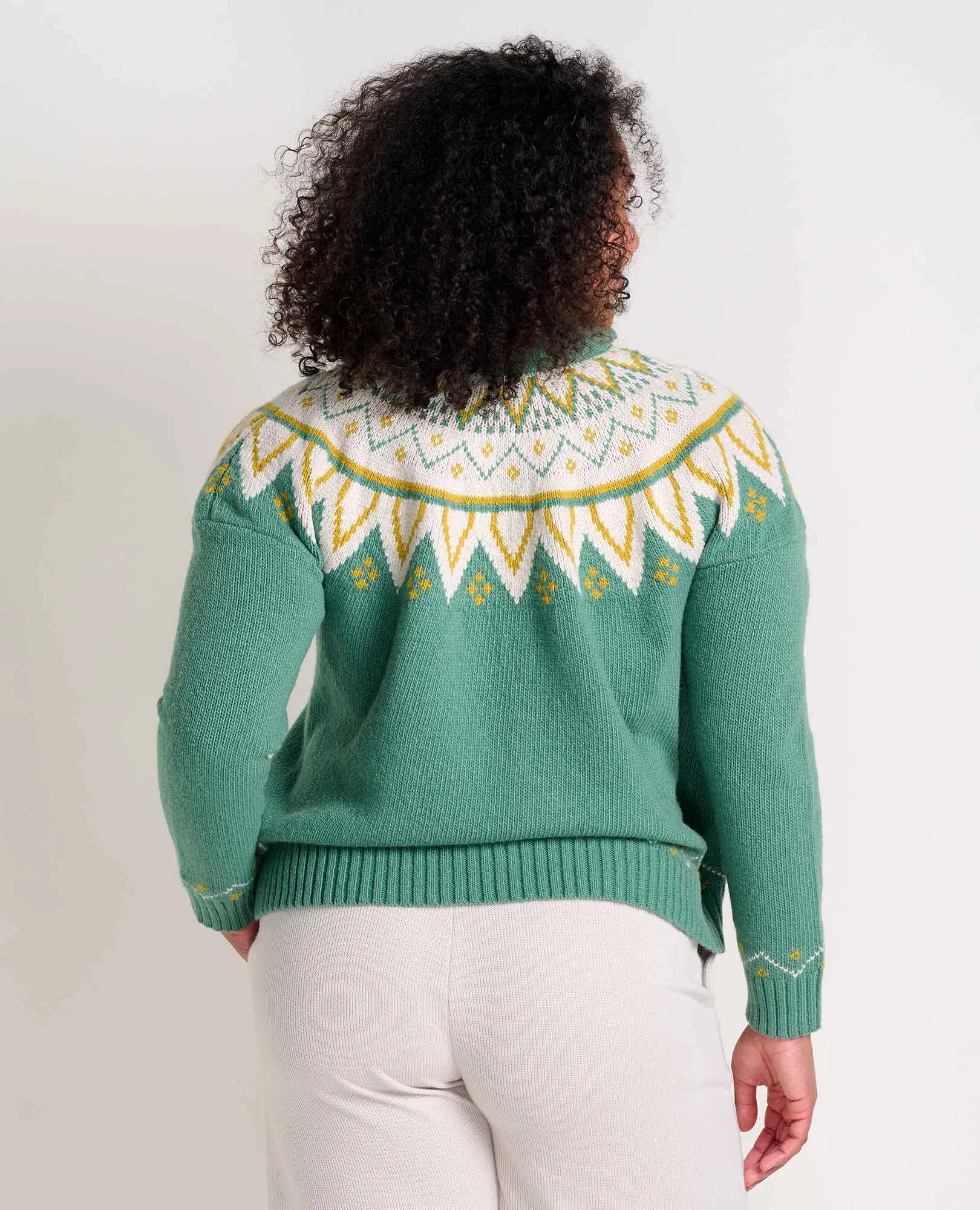 Women's Moss Point Henley Sweater - Ivy Fair Isle